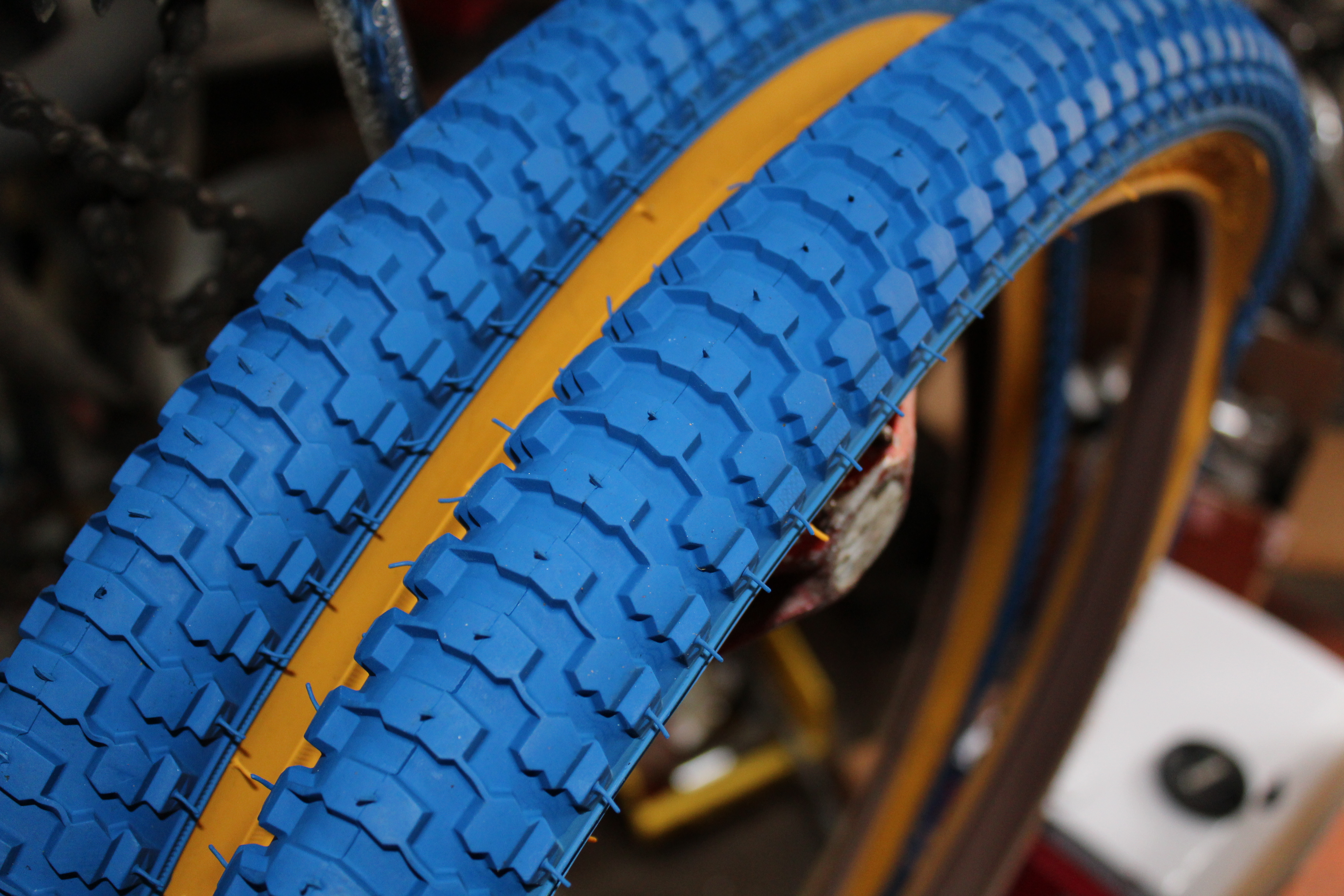 light blue bmx tires